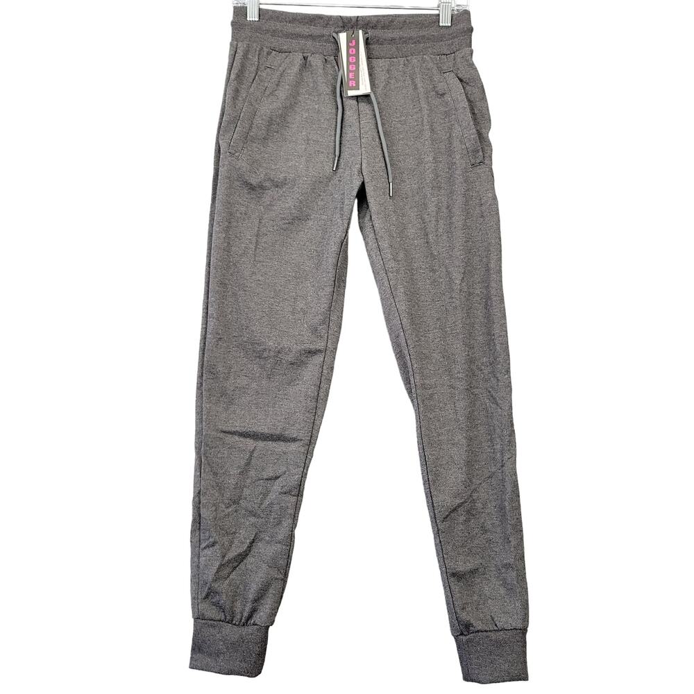 Galaxy Gray Sweatpants Classic Joggers Fitted Ankle Activewear Pants NEW Men's S